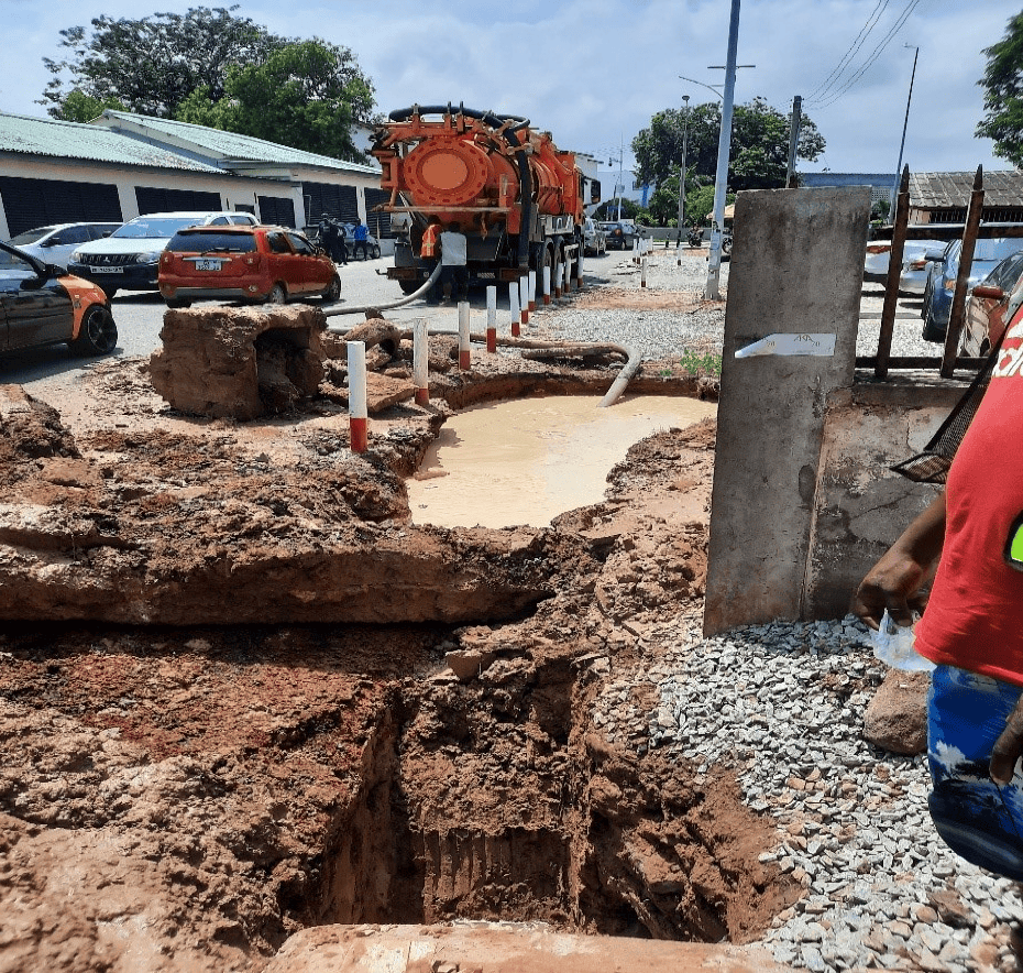 Desludging of Sewage from exposed manholes